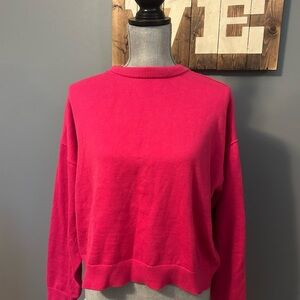 J. Crew Vibrant Pink Crew Neck Sweater